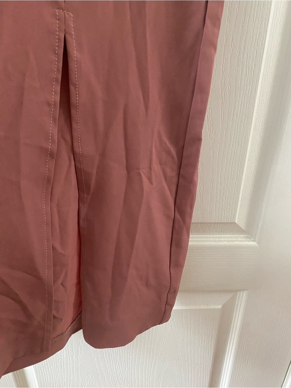 Danica High-Rise Split-Hem Wide Leg Pants in Dusty Rose Quiet Luxury Workwear L - Picture 9 of 14